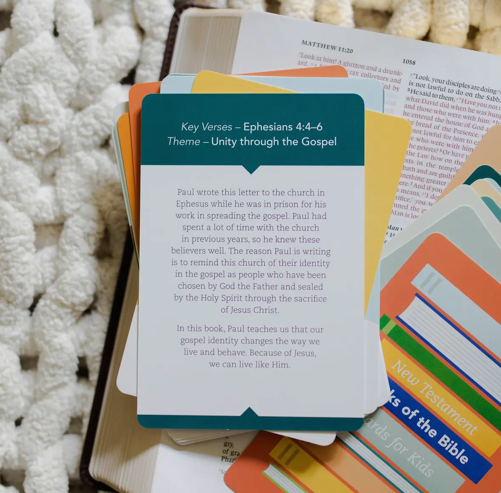New Testament Books of the Bible Card Set- Kids