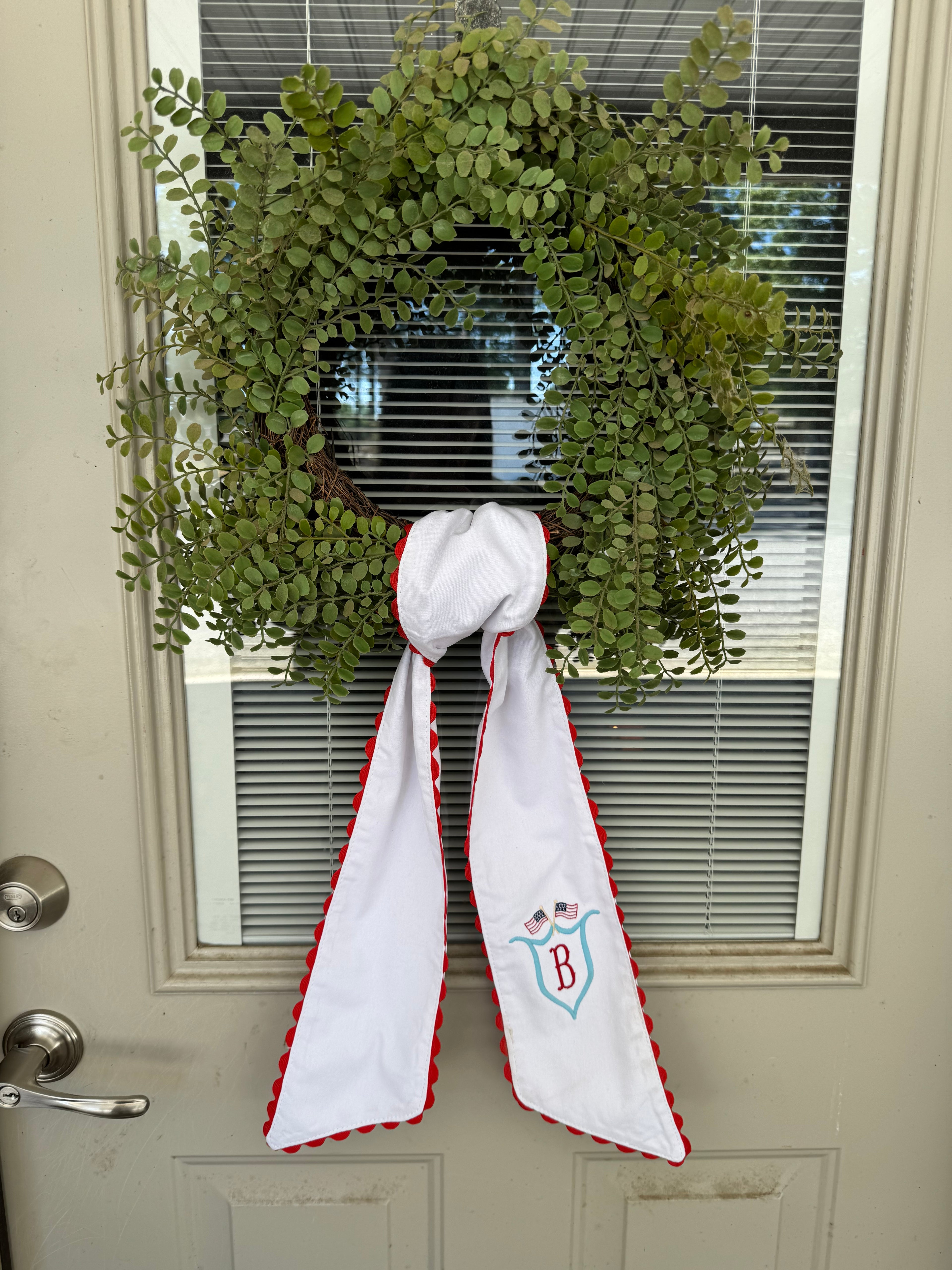 Patriotic Crest Wreath Sash