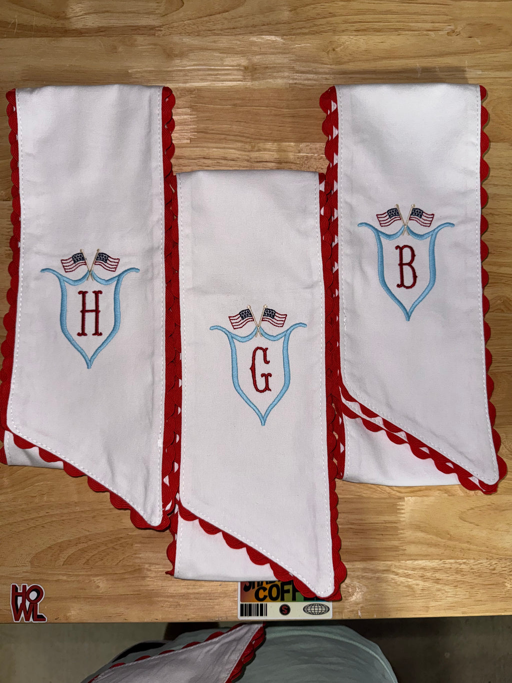 Patriotic Crest Wreath Sash