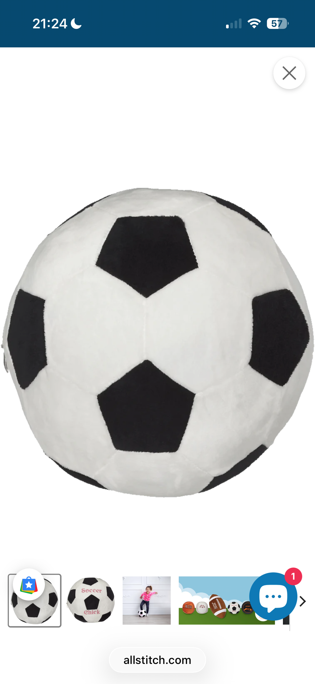 PREORDER- Embroidered Sports Buddy Ball
