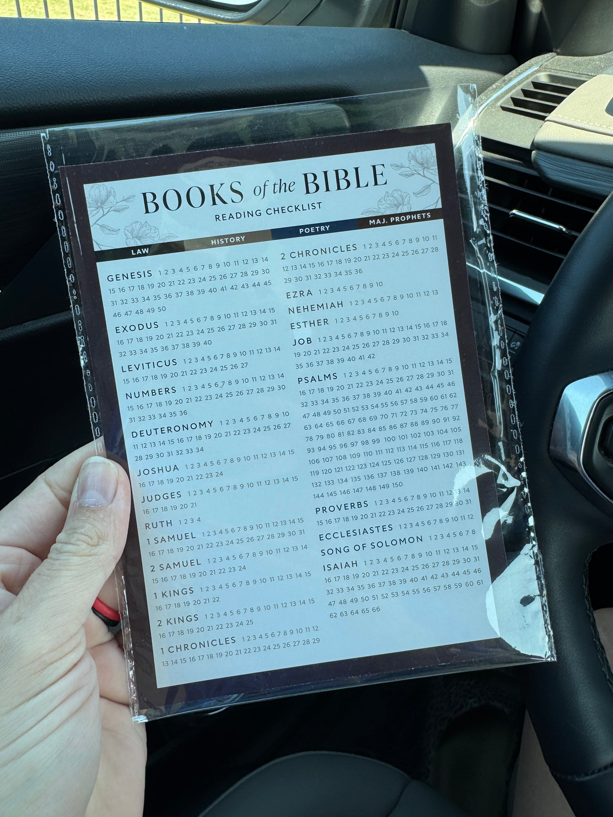 PREORDER- Books of the Bible Reading Checklist