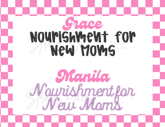 Nourishment for New Moms Embroidered Hat