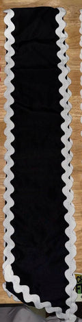 Black w/ White Ric Rac